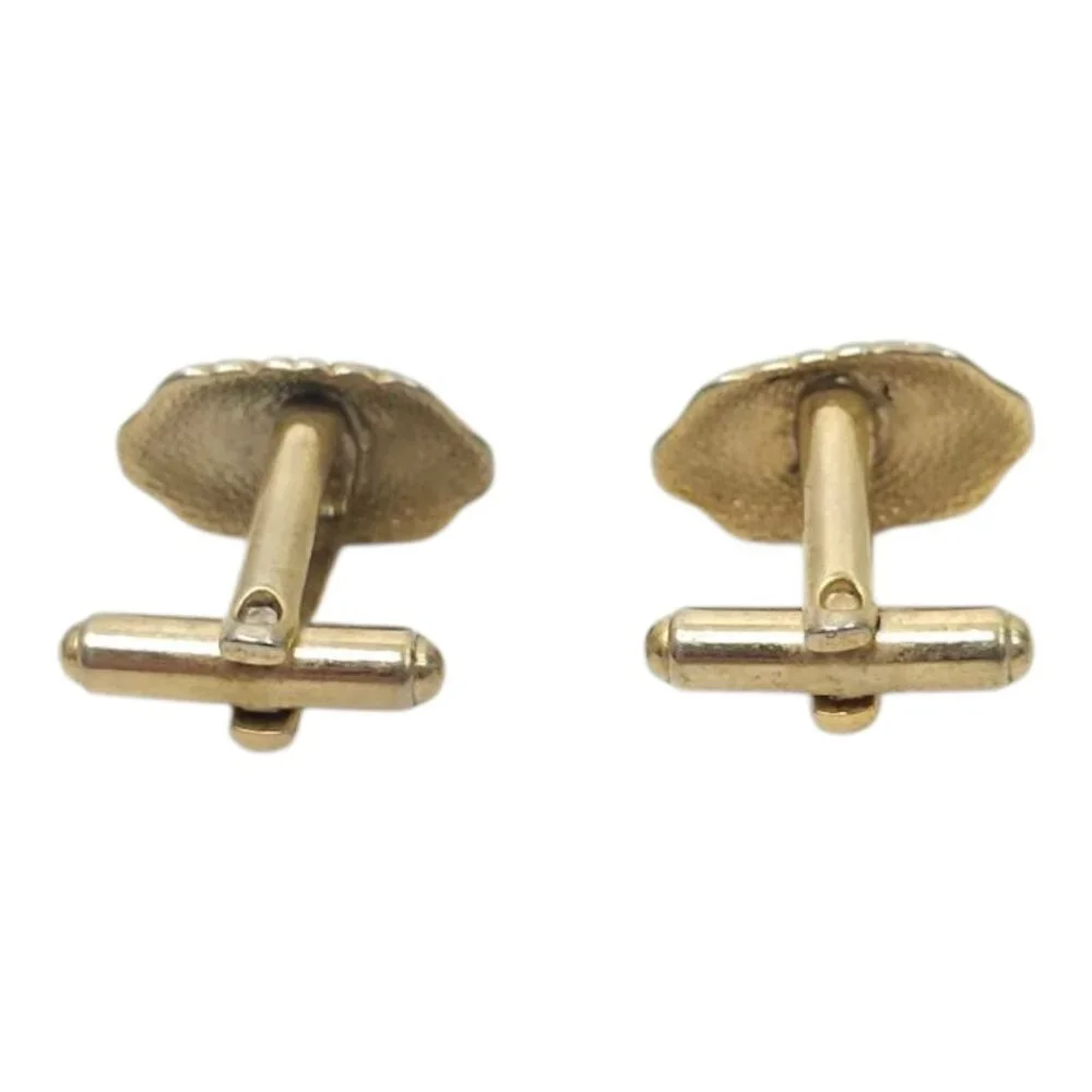 Swirled Scroll Cufflinks Silver Tone Men Vintage MCM Jewelry Accessory